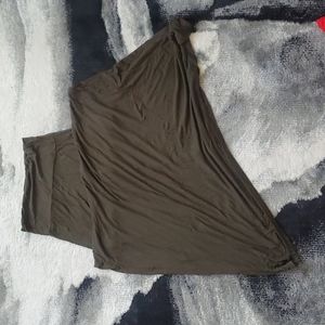 OLIVE/MILITARY GREEN MAXI SKIRT